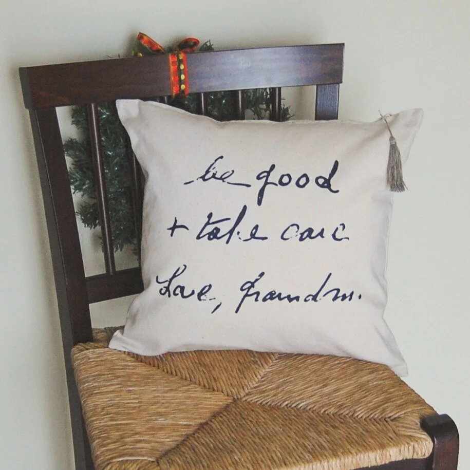 Personalized online handwriting pillow